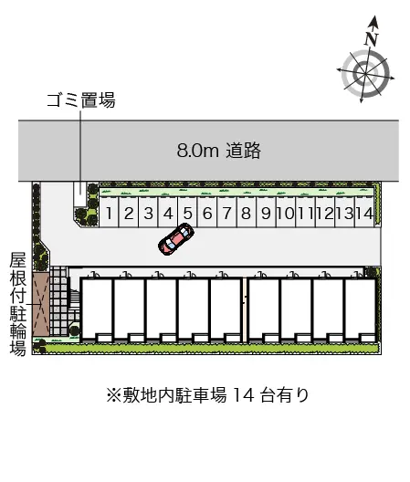 ★手数料０円★堺市中区深阪　月極駐車場（LP）